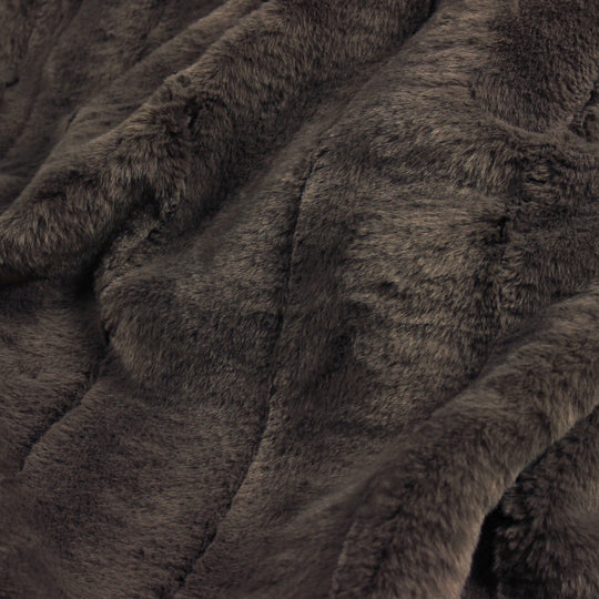 Empress Faux Fur Throw, Plain, Taupe( 2 Sizes )