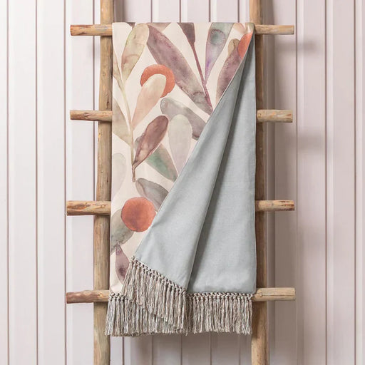 Enso Printed Throw, Botanical, Cream, Mulberry