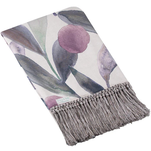 Enso Printed Throw, Botanical, Purple, Violet