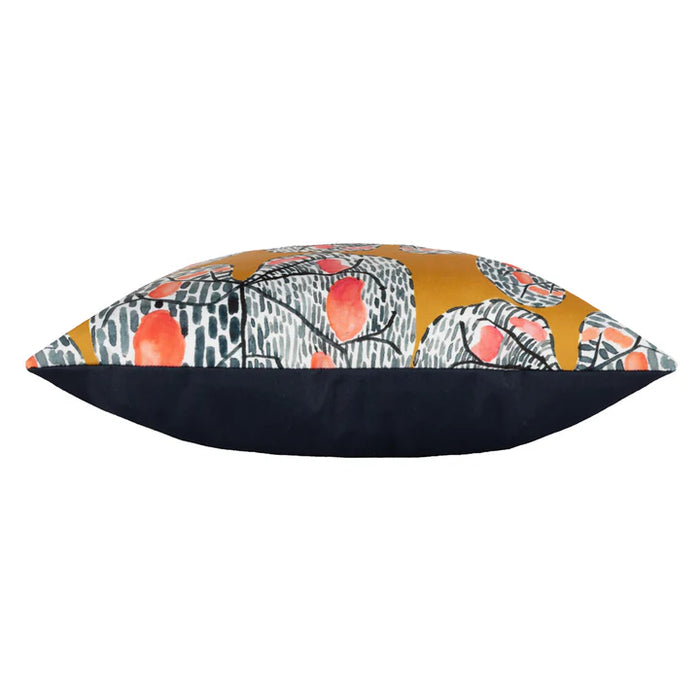 Waterproof Outdoor Cushion, Ebon Wilds Mahari Design, Saffron