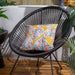 Waterproof Outdoor Cushion, Ebon Wilds Mahari Design, Saffron