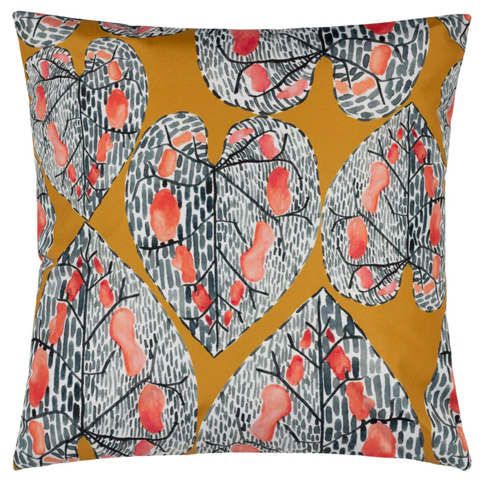 Waterproof Outdoor Cushion, Ebon Wilds Mahari Design, Saffron