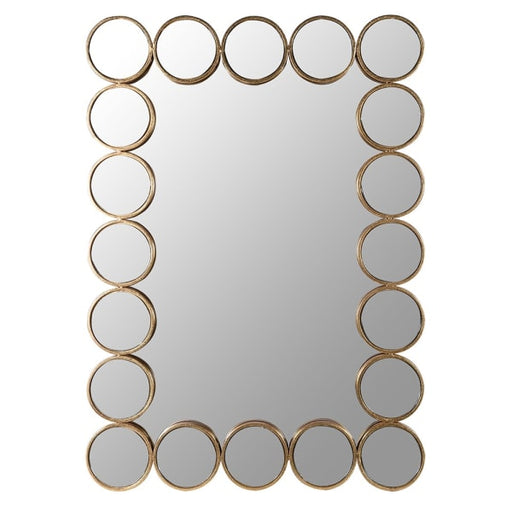 Decorative Multi Circle Gold Metal Frame Wall Mirror