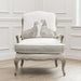 Kissing Pheasants Florence Chair in Stone - 95cm