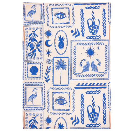 Frieze Indoor/Outdoor Rug, Blue, Washable 