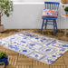 Frieze Indoor/Outdoor Rug, Blue, Washable 