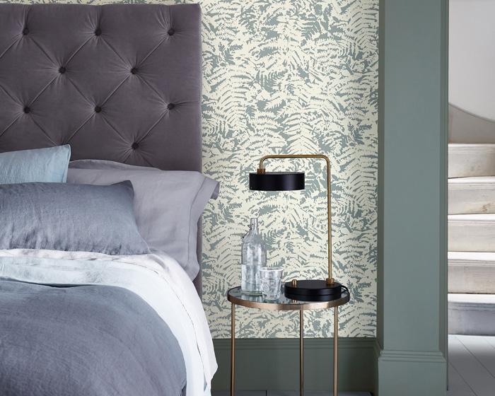 Little Greene Wallpaper - Fern Sage Blue