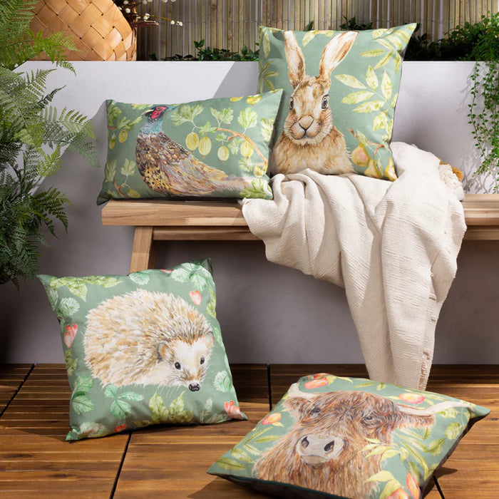 Waterproof Outdoor Cushion, Grove Hare Design, Olive