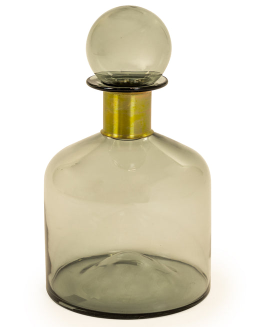 Apothecary Large Bottle, Smoked Glass, Home Decor