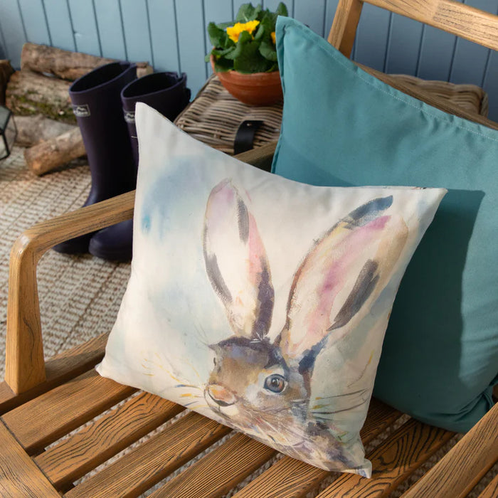 Waterproof Outdoor Cushion, Harriet Hare Design, Blue