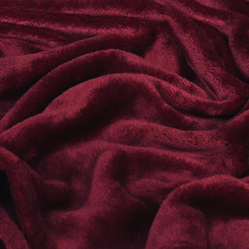 Harlow Red Fleece Throw, Plain, Berry