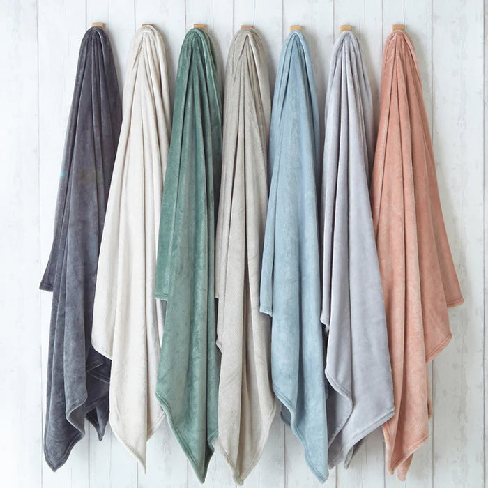 Harlow Fleece Throw, Plain, Blush