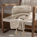 Heath Throw, Stripe, Beige, Natural