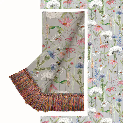 Hermione Printed Throw, Botanical, Silver