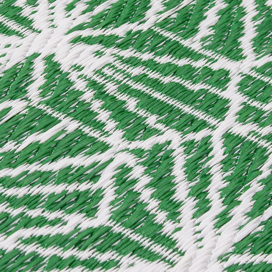 Hexa Outdoor Rug, Textured Design, Green, Recycled