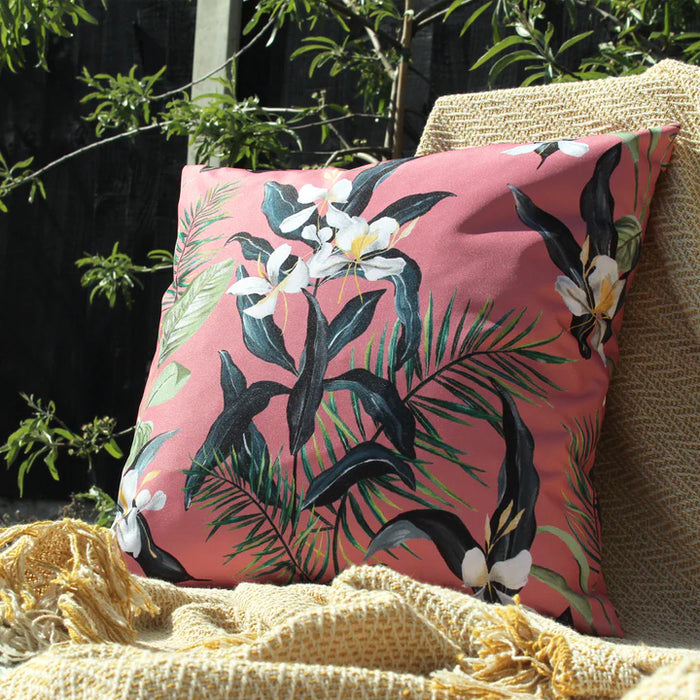 Waterproof Outdoor Cushion, Honolulu Design, Pink