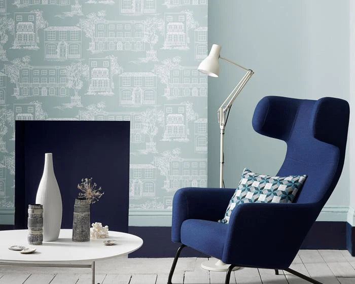 Little Greene Wallpaper - Hampstead Mid Blue