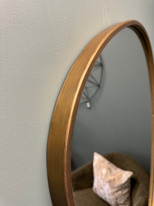 Irregular Shaped Gold Metal Wall Mirror – Small