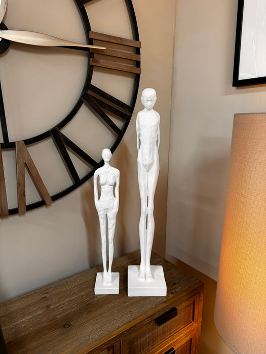 Tall Thin Man White Sculpture – 70cm - Large