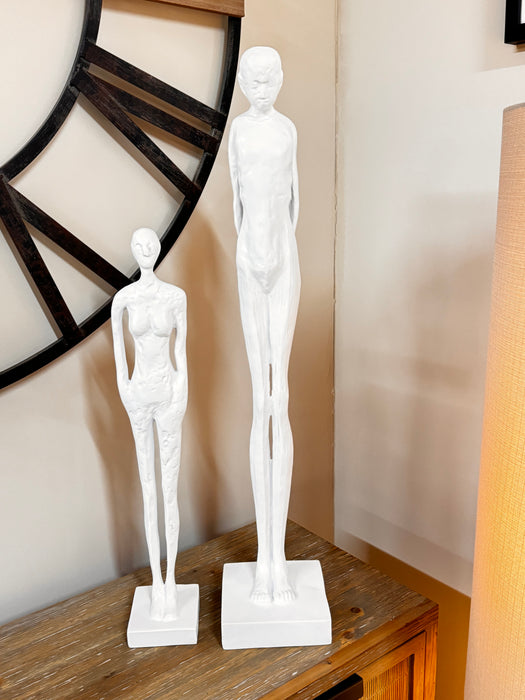 Solidarity Standing White Polyresin Statue – 55cm - Small