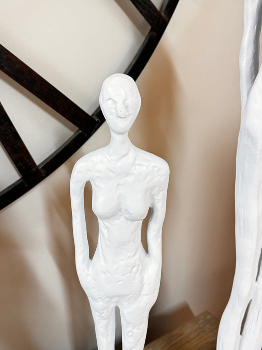 Solidarity Standing White Polyresin Statue – 55cm - Small