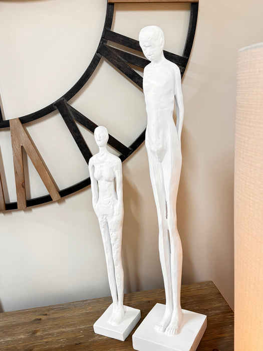 Solidarity Standing White Polyresin Statue – 55cm - Small