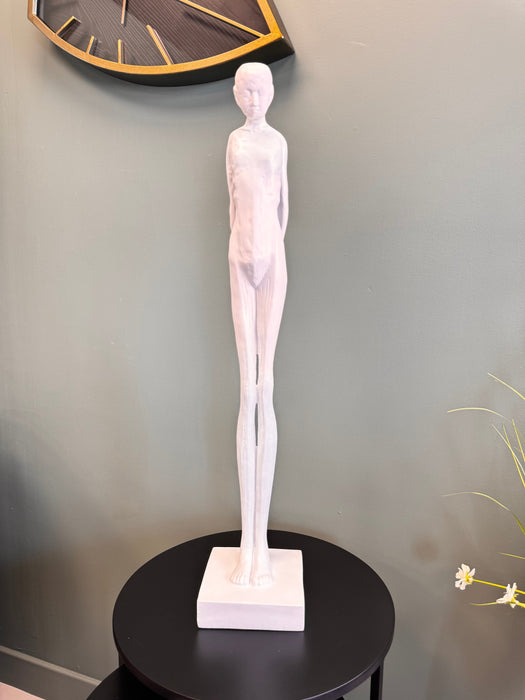 Tall Thin Man White Sculpture – 70cm - Large