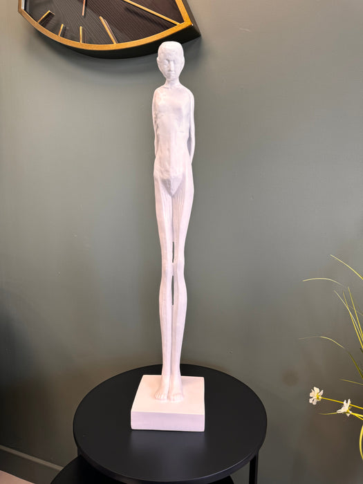 Tall Thin Man White Sculpture – 70cm - Large