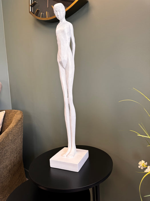 Tall Thin Man White Sculpture – 70cm - Large