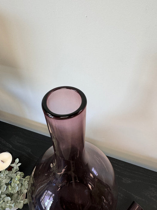 Empoli Style Pink Glass Ornamental Bottle - Large - 55cm