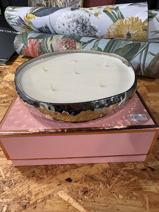 Rose Gold & Orange Bergamot 6 Wick Candle in Gift Box - Small