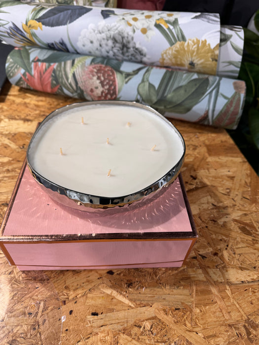 Rose Gold & Orange Bergamot 6 Wick Candle in Gift Box - Small