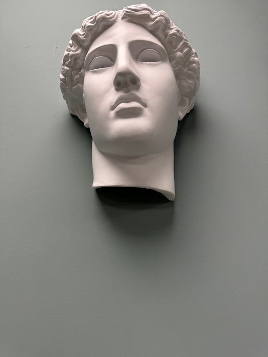 White Ceramic Greek Head Wall Art - Home Decor