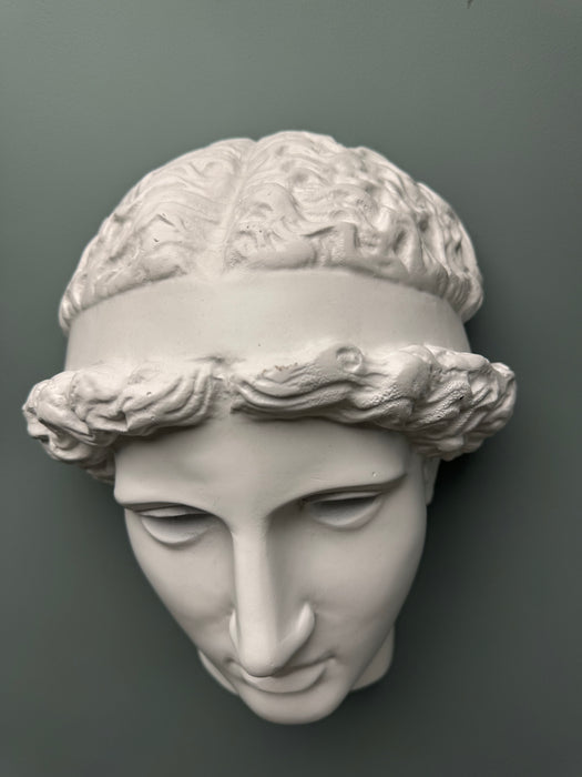 White Ceramic Greek Head Wall Art - Home Decor