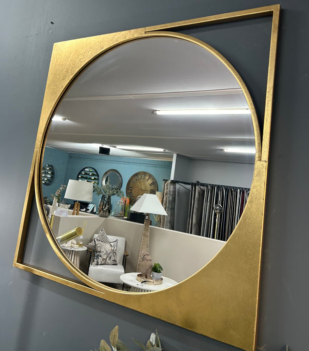 Aston Luxury Gold Framed Circular Wall Mirror