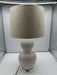 vory Ceramic Textured Bulbous Table Lamp - 67 cm