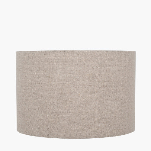 Ingrid Natural Linen Cylinder Shade - 35cm