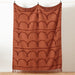 Jakarta Tufted Throw, Stripe, Red, Pecan