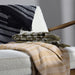 Jour Woven Fringed Throw, Stripe, Black, Noir