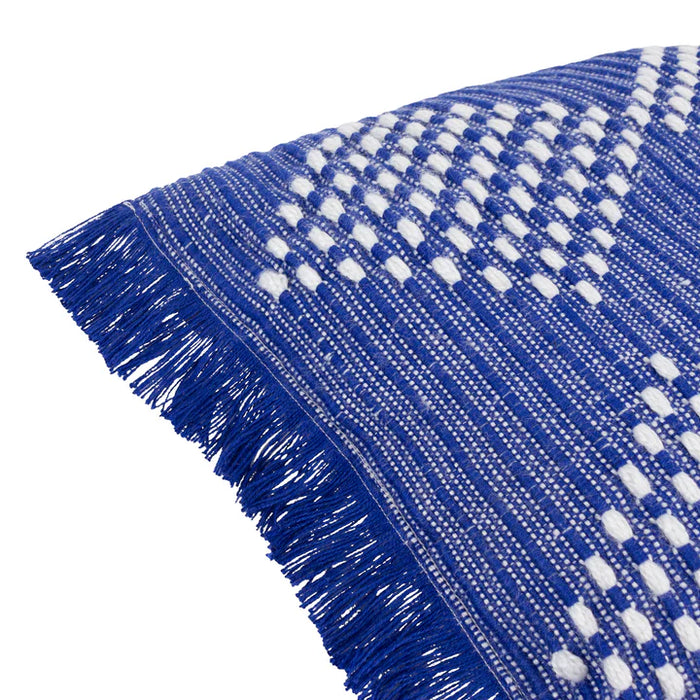 Waterproof Outdoor/Indoor Woven Cushion, Kadie Design, Cobalt