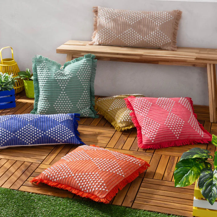 Waterproof Outdoor/Indoor Woven Cushion, Kadie Design, Cobalt