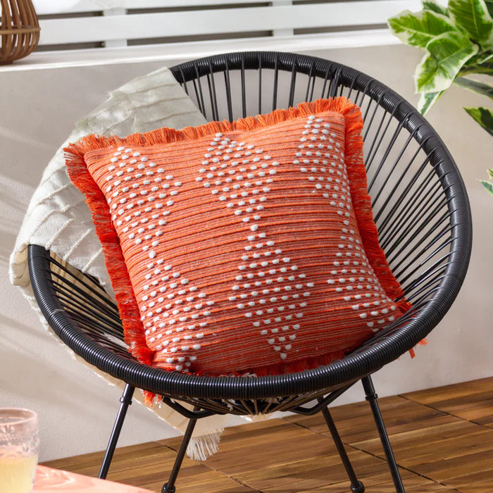 Waterproof Outdoor/Indoor Cushion, Kadie Design, Orange