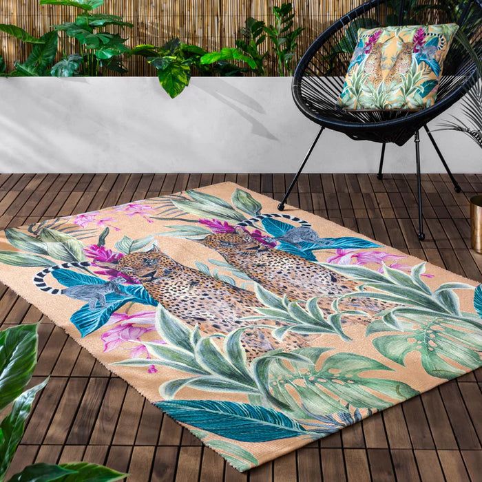 Waterproof Outdoor Cushion, Kali Leopards Design, Multicolour