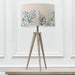 Luxury Coral Reef Eva & Aratus Complete Table Lamp - Grey Wooden Base with Abstract Pattern Cobalt Shade - 75cm