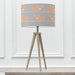 Simple Dougal Eva & Aratus Table Lamp - Grey Wooden Base with Animal Printed Granite Shade - 75cm