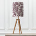 Luxury Rowan Anna & Aratus Table Lamp - Nut Wood Base with Leaf Pattern Dusk Linen Shade - 91cm