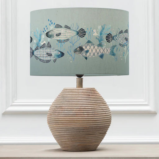 Barbeau Eva & Cerys Complete Table Lamp White/Seafoam