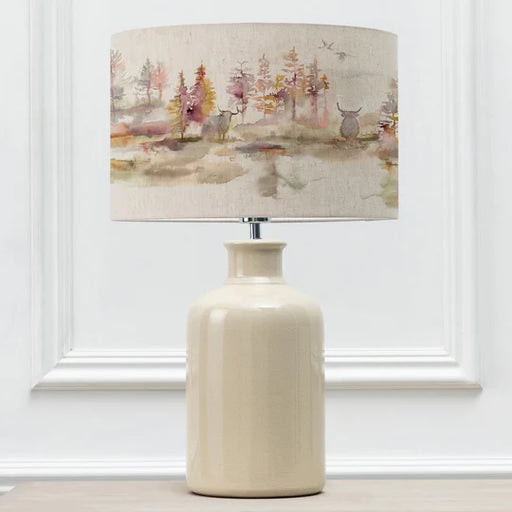 Caledonian Forest Eva & Elspeth Complete Table Lamp Cream/Linen