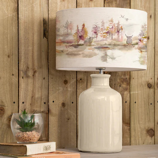 Caledonian Forest Eva & Elspeth Complete Table Lamp Cream/Linen