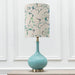 Carrara Anna & Ursula Complete Table Lamp - Aqua Ceramic Base with Ocean Linen Shade - 84cm